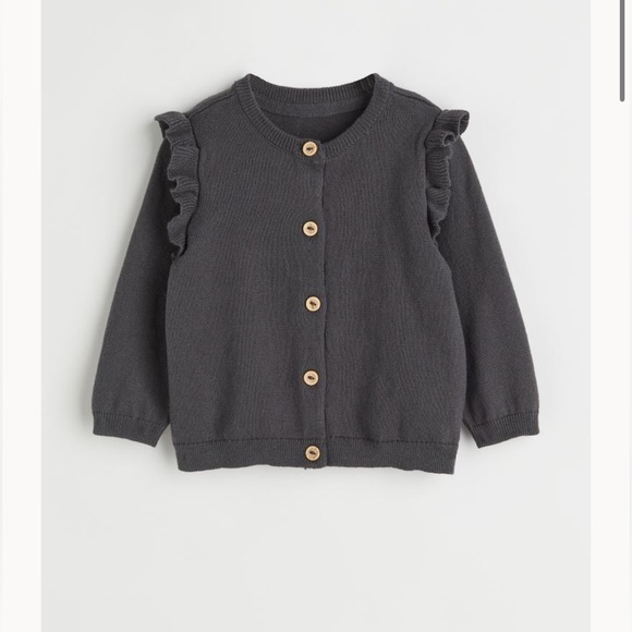 NWT H&M Ruffle Trimmed Cardigan, 9-12m - Picture 2 of 2